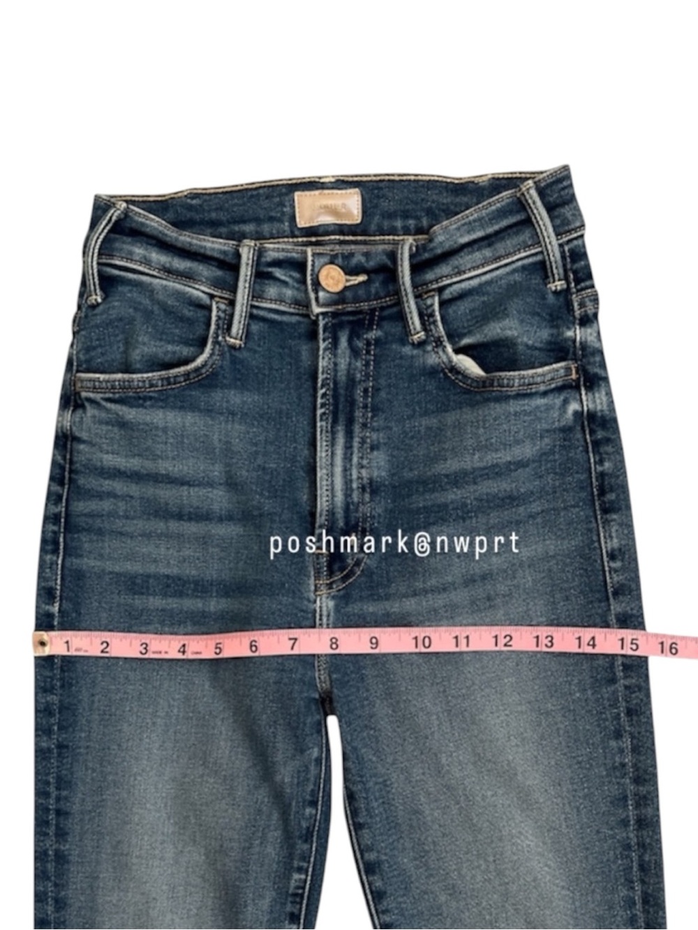 MOTHER Hustler Ankle Fray Grasping At Straws High Waisted Straight Crop 24 - Picture 12 of 15